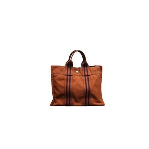 Hermes Brown and Black Tote Bag